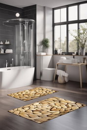 Mijölnir Juego de alfombrillas de baño CT-5263 de 2 piezas, Multicolor